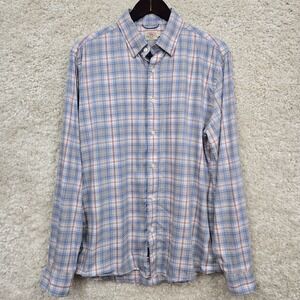 Faherty Men Movement Shirt Size Large Stretch Button Up Coastal Travel Office